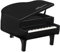 Holibanna Klavier Dekorativ Dekorationen Ornamente Miniatur Für Sammelbar Stütze Desktop-piano-ornament Wohndekoration Wohnkultur Desktop-ornament Musikinstrument-ornament Black Abs