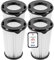 DEGG Filtro HEPA - Compatible con aspiradoras AEG CX7, CX7-2 y QX8 - Filtro de repuesto AEF150 - Ajuste perfecto - Accesorios para aspiradora - 4 unidades
