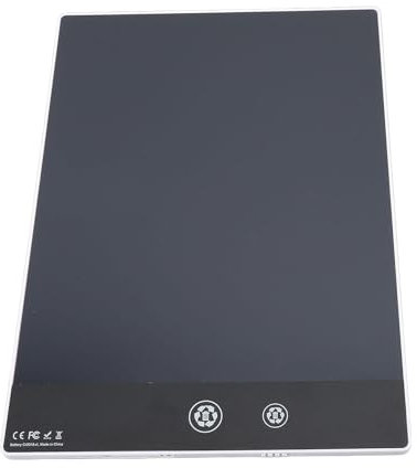 LCD Redacción de Tabletas Portátiles de Dibujo Doble Pantalla para la Escuela Oficina en Casa con Lápiz Lápida para Adultos Niños, Material ABS (White)