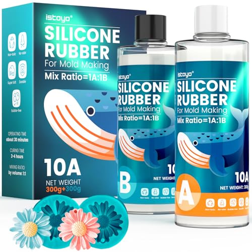ISTOYO Silicone Mould Making Kit 600g, 2H Fast Cure for Casting Resins