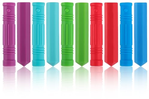 ANSUG 10 Stück kauschutz Stifte, Bleistift Kauen, Pencil Topper Chew, Stift Kauaufsätze