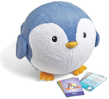Learning Resources Yoga Ball Buddy mit BubblePlush Pinguin, Kinder Yoga Ball ab 3 Jahren, Yoga Spielzeug für Achtsamkeit, Balance und Bewegung, inkl. 12 Yoga Karten und Handpumpe