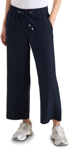 Cecil Wide Leg Hose im Loose Fit aus Leinenmix universal Blue 2X