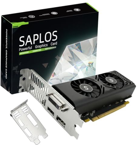 GTX 1050 Ti Grafikkarte für PC, 4GB GDDR5 128-bit, HDMI DisplayPort DVI-D | PCIe x16 Zwei Steckplätzen, passend für ein Mid-Tower-Gehäuse, Computer Grafikkarte GPU Gaming, für Windows 11