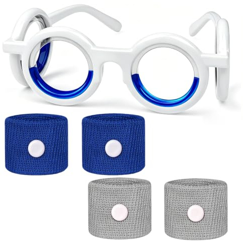 afhgdjr Brille Gegen Reisekrankheit,Reiseübelkeit für Schiff (Weiß) | Motion Sickness Brille Reiseübelkeit Brille Unisex Schutzbrille Für Auto Flugzeug Und Schiff