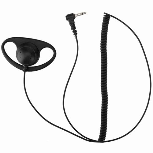 Sunydog 3,5-mm-D-Shell-Headset mit Listen-Only-Ohrhörer für Funkkommunikation, Bequeme Passform für, Geringes Gewicht von 26 G, Ideal Profis