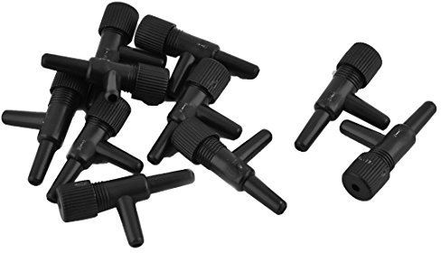 Sourcingmap® 10Stücke Aquarium Plastik 2 Wege Design Luftschlauch Fluss Regler Ventil de