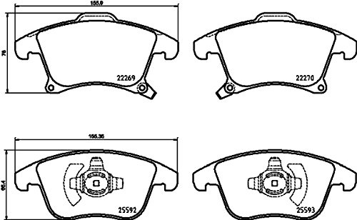 BREMBO P 24 173 Bremsbelag | P 24 173 passend für Mondeo S-Max