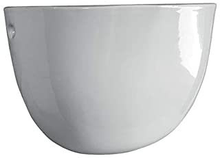 GRAVENA Vasca di scarico in ceramica bianca alta, per bagno, con cassetto, pannello piatto, senza finitura, metallo, su pavimento