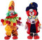 Fenteer 2 Mini Halloween Clown Kostüm Porzellanpuppe Im Bunten Kostüm Dekofiguren Geburtstagsgeschenk, #2