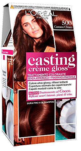 l'Oréal Paris Casting Crème Gloss Colore Trattamento senza Ammoniaca, 500 Castano Chiaro - 1 Pacco