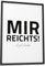 Papierschmiede® Bilder Home Kunstdruck mit Rahmen A3 (30x42 cm) Spruch Poster Zuhause Schrift Bild Wanddeko in schwarz weiß, Sprüche für Wohnzimmer Büro Küche, Mir reichts, ich geh schaukeln
