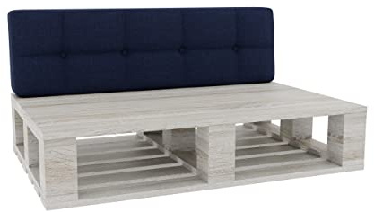 Gutekissen® Palettenkissen Gesteppte Kissen mit Knöpfen, Palettenauflagen Sitzkissen Rückenlehne Gesteppt PFG (Rückenlehne 120x50, Navy blau)