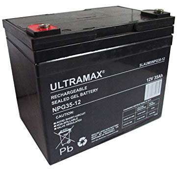 Replacement Ultramax Battery For PowaKaddy Classic 12V 35Ah Motocaddy and Golf Caddy Trolley
