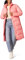 Amazon Essentials Damen Leichter, Langer Cocoon-Puffer-Wintermantel, Wasserabweisend, Durchgehender Reißverschluss, Rosa, M