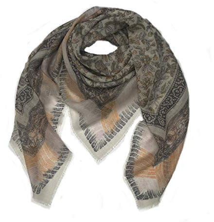Mala Alisha SUMMER SALE Sommer Tuch SUZAN grey orange * NP € 99 ** NEU