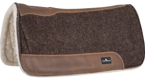 Classic Equine Blended Felt Saddle Pad with Fleece Bottom, 1-inch Thick, 31-inch x 33-inch