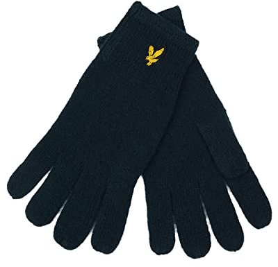 Lyle & Scott Handschuhe für Herren und Damen navy-blau - Racked rib gloves Casual, warme Wollhandschuhe, Fäustlinge
