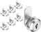 inBovoga 6 Pack Cabinet Locks with Keys, 5/8 Cam Lock Keyed Alike, Mailbox Lock Replacement Secure Drawer Tool Box Mail Box RV Door, Zinc Alloy