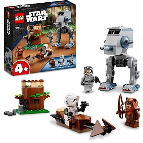 LEGO 75332 Star Wars at-ST, Bauspielzeug für Vorschulkinder ab 4 Jahren mit Ewok Wicket und Scout Trooper Minifiguren und Starter-Bauelement, Set 2022