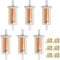 ZAMDOE 6 Pack Fuel Filter Universal High Flow Fuel Filters 1/4 Inline Fuel Filter for Lawn Mower Tractor Motorcycle,for Briggs & Stratton 695666 845125 5065 5065D 5065K 691035 493629
