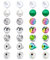 AceFun 5mm Piercing Kugel 1,6mm 14G Ersatzkugeln mit Außengewinde Chirurgenstahl & Acryl Kunststoffkugeln Piercing Helix Tragus Industrie Nippelringe Bauchnabelpiercing Ringe Teile