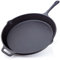 BBQ Nerd© - Sartén para barbacoa (diámetro de 35 cm, 4600 g, con boquilla y mango, sartén de hierro fundido para asar, asar, freír | Sartén antiadherente, resistente al calor y retiene el calor