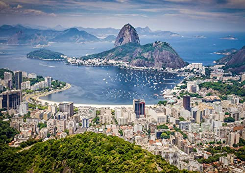 HANSEPUZZLE 108032 - Rio de Janeiro Puzzle 130 Teile | Orte Puzzle mit hochwertiger Puzzle Aufbewahrung: Kartonbox und wiederverschließbarem Beutel | Puzzle-Maße: 28,7 x 20 cm