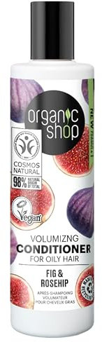 Organic Shop Oily Hair Volumizing Conditioner Fig and Rosehip, 280 ml