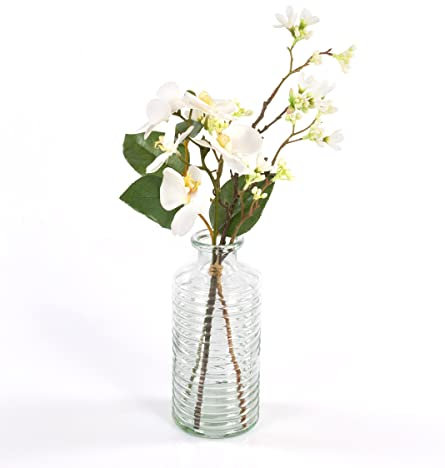 artplants.de Textil Orchideen Gesteck Anouk mit Beiwerk, Creme, 45cm, Ø15cm - OHNE VASE - Künstlicher Blumenstrauß