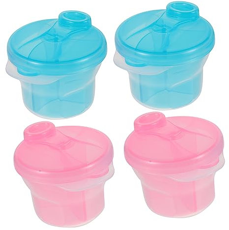 FOMIYES 4 Pièces Casse-croûte Distributeur De Formule Récipient Alimentaire pour Bébé Stockage des Formules Récipient à Lait Maternel Gobelet pour Bébé Collation PP De Bébé