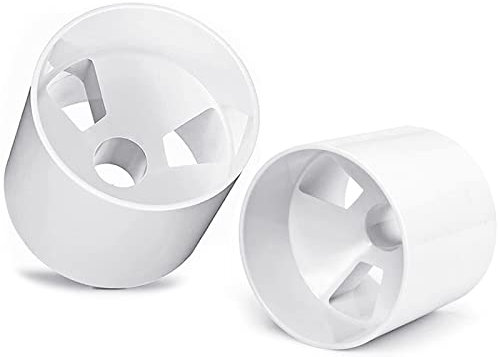 ZLY 2 x Golf-Lochbecher, ABS-Kunststoff, elfenbeinfarben, Maße 10,2 cm Tiefe, Durchmesser 10,2 cm, passend für PGAL|PGA|USGA-Vorschriften, für Hinterhof-Golfübungen