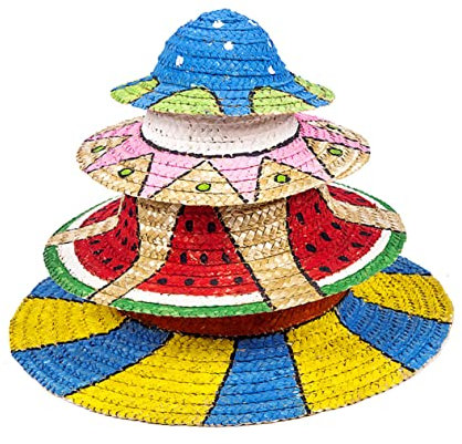 COHEALI Kunst Kinder Malerei Stroh Sonnenhut Kind 23cm Eimer Hut Party Supplies