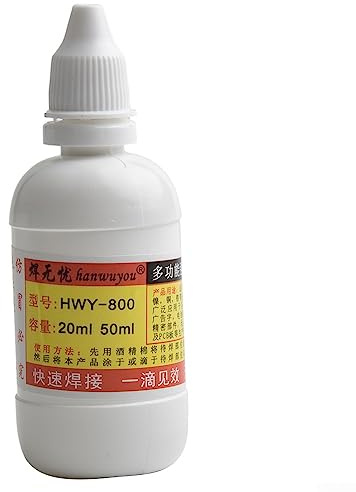 HEIBTENY Liquid Soldering Flux, Stainless Steel Flux Soldering Paste Liquid Solder Tool Quick Welding（50mm）