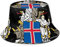 NLWQEKV Wappen von Island Hut Fischerhut Sommermütze
