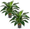 Oairse Juego de 2 plantas artificiales grandes Dragón Planta Artificial Árbol Grande en Maceta Árbol Artificial para Interior y Exterior, Decoración Moderna Baño Salón Dormitorio Balcón