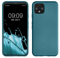 kwmobile Case kompatibel mit Google Pixel 4 Hülle - Schutzhülle aus Silikon metallisch schimmernd - Handyhülle Metallic Karibikblau