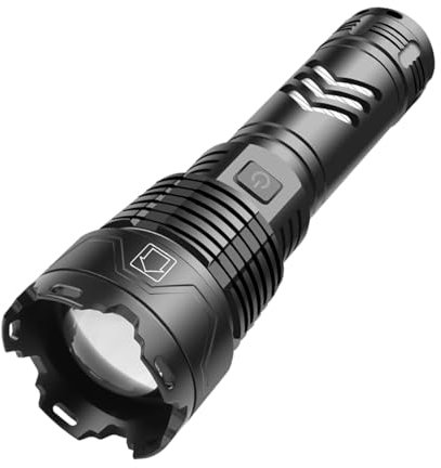 Linterna LED Recargable USB Táctica Militar Potente - Linterna Táctica Militar de Alta Potencia Cabeza Pequeña Frontal para Bricolaje y Herramientas - Super Brillante Linternas LED Alta Potencia ( Siz