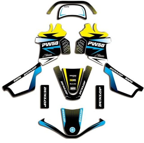 ENARUI Dekor Aufkleber Decals Graphics für Yamaha PW50 PW 50 Alle Jahre