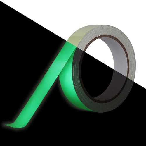 LLPT Cinta adhesiva fluorescente 51MM X 10M Cinta luminosa Cinta autoadhesiva para material deportivo, piezas nocturnas, manualidades DIY. Color Verde (GD233G)