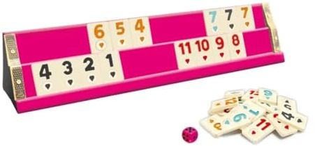 Star-Rummy Spiel Set aus massiv Holz mit Melamin Steinen, Rommé, Okey Set, Gesellschaftsspiel, Familienspiel