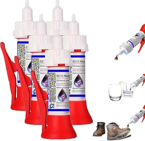 XDGJTBFMY Powerful Solder Multi-Material Repair Adhesive, All Purpose Super Glue Strong Repair, 5210 Met Oil Based Glue, Universal Adhesive Strong Welding for Wood, Furniture(5pcs)