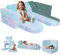 MeMoreCool Spielsofa Schlafsofa Kinder, Schaumstoff Soft Bausteine Couch, Fancy Spielsofa einen aufregenden Indoor-Spielplatz für das Kinderzimmer, Kuschelecke ideal für Kinder, Farbstern