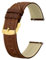 BISONSTRAP Extra Lange Armband 22mm, Leder Uhrenarmband für Herren, XL Ersatzarmband für Große Handgelenke, Toffeebraun (Goldene Schnalle)