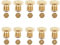 TREABEAR 10Pcs Gasdüsen für Gasgrill, Gas Nozzles, Gasherd Düsen für Propangas, Düsen, Messing Düsen 2×0.5mm, 2×0.87mm, 2×1.02mm, 2×0.7mm, Jet-Düse für Gasherdbrenner Nozzle Replacement Parts