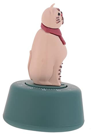 WATIIFUFU Küchentimer Mechanischer Timer Mit Katzen Design Countdown Uhr Für Präzises Zeitmanagement Geräuschloser Küchenwecker Für Backen Und Kochen