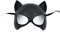 MIMIKRY Catwoman Maske aus Hartplastik Erwachsene Fledermaus Katze Katzenmaske Kostüm-Zubehör, Farbe:Schwarz zum Binden