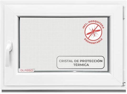 Ventana de sótano de 40 x 80 cm, 3 acristalamientos, ventanas de plástico, perfil de 76 mm, DIN derecho, 400 x 800 mm, perfecta para ventanas de jardín, ventanas de garaje y sótano con sistema de