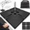 tillvex® Lestage & Dalles Carrées pour Parasol Déporté – Pied de Parasol 90 litres / 120 kg, 4 Pièces avec Connecteur Métallique | Base Remplissable avec Eau ou Sable | Support de Parasol (Noir)