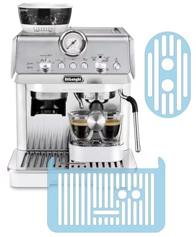 4 x Schutzfolie passend für DeLonghi Siebträgermaschine La Specialista Arte | EC9155.GR | EC9155.MB | EC9155.W | EC9155.YE | EC9255.M | EC9255.T | Abtropfblech | Tassenablage | Tropfblech